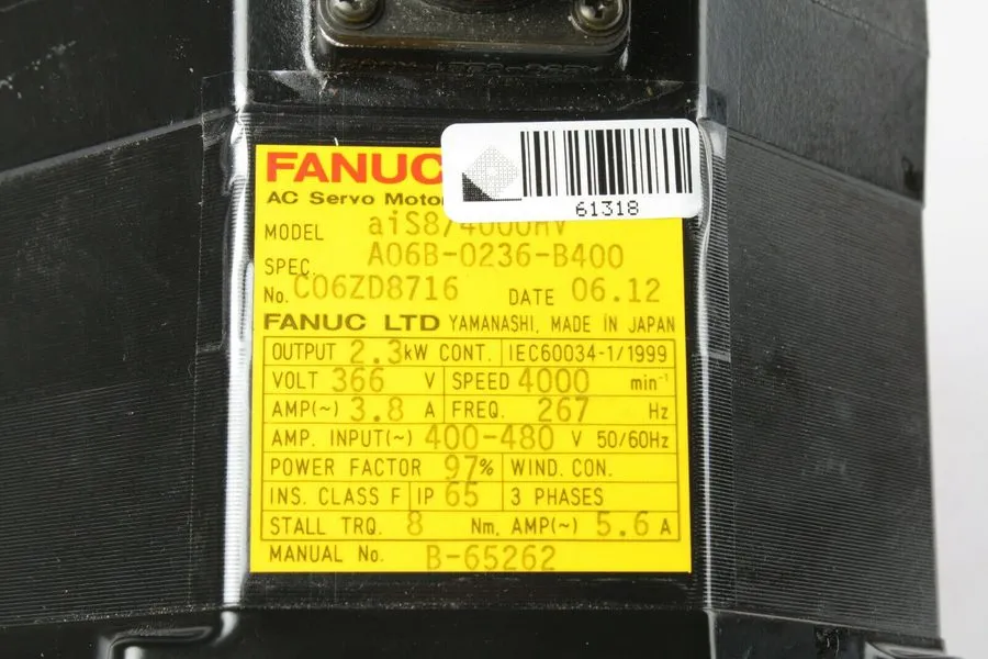Серводвигатель FANUC A06B-0236-B400 AC servo motor Shipping — фото лота 1