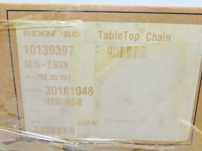 Конвейер Rexnord S815-2.63IN Wide Carbon Steel Conveyor Chain Belt 10' Long — фото лота 1