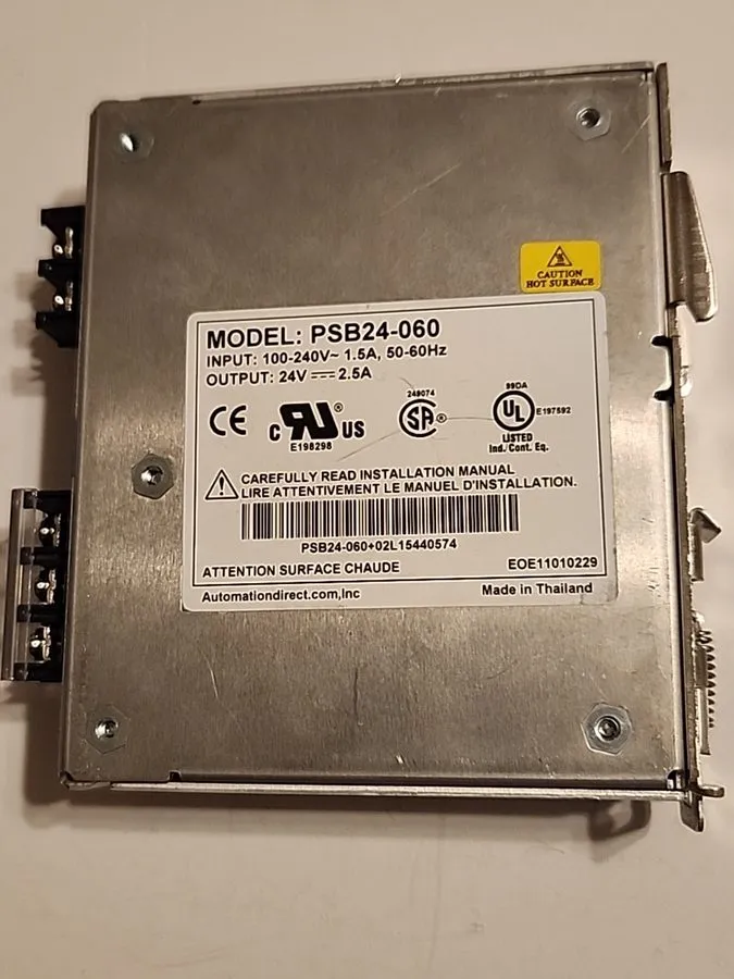 Блок питания Rhino PSB24-060 24VDC 2.5A 60W DIN Rail Power Supply AutomationDire — фото лота 1