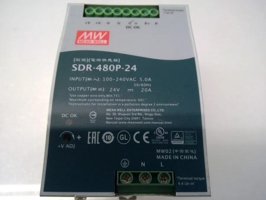 Блок питания Mean Well SDR-480P-24 DIN Rail Power Supply 24VDC 20A 480W Parallel