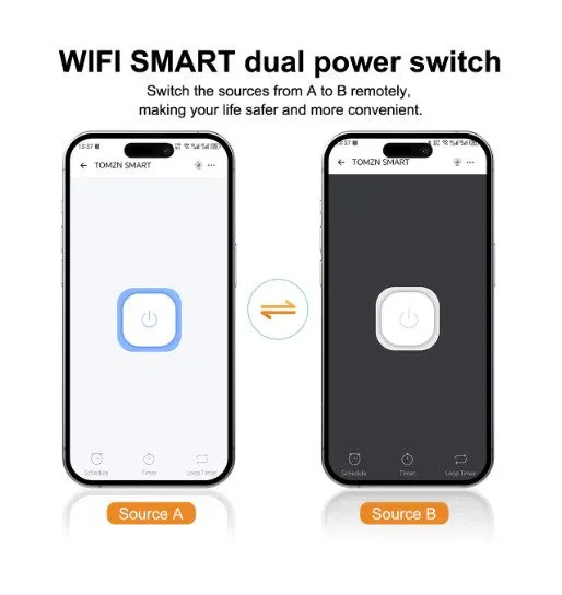 Коммутатор TOMZN eWeLink WiFi ATS 2P/3P/4P 125A Dual Power Switch — фото лота 1