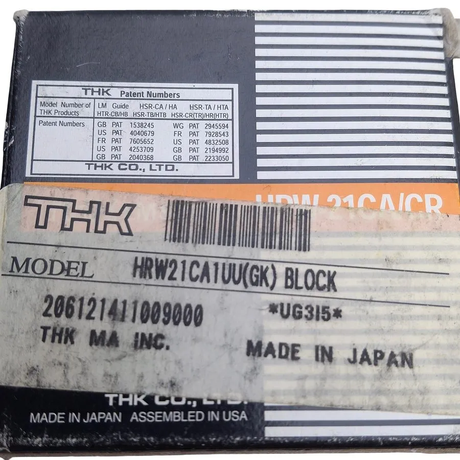 Линейная направляющая THK HRW21CA1UU(GK)BLOCK Linear Guide Slider