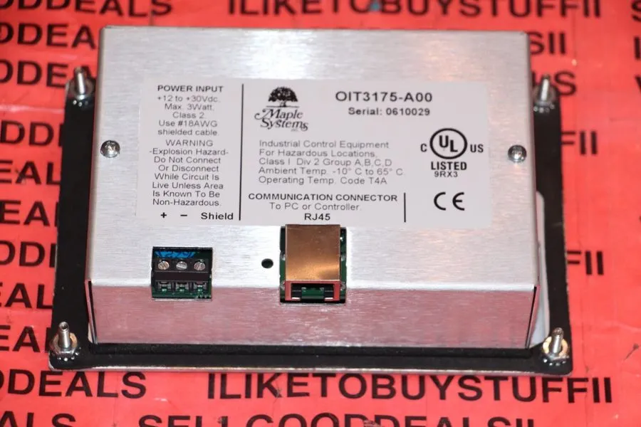Панель оператора MAPLE SYSTEMS OIT3175-A00 OPERATOR INTERFACE PANEL HMI QUANTITY