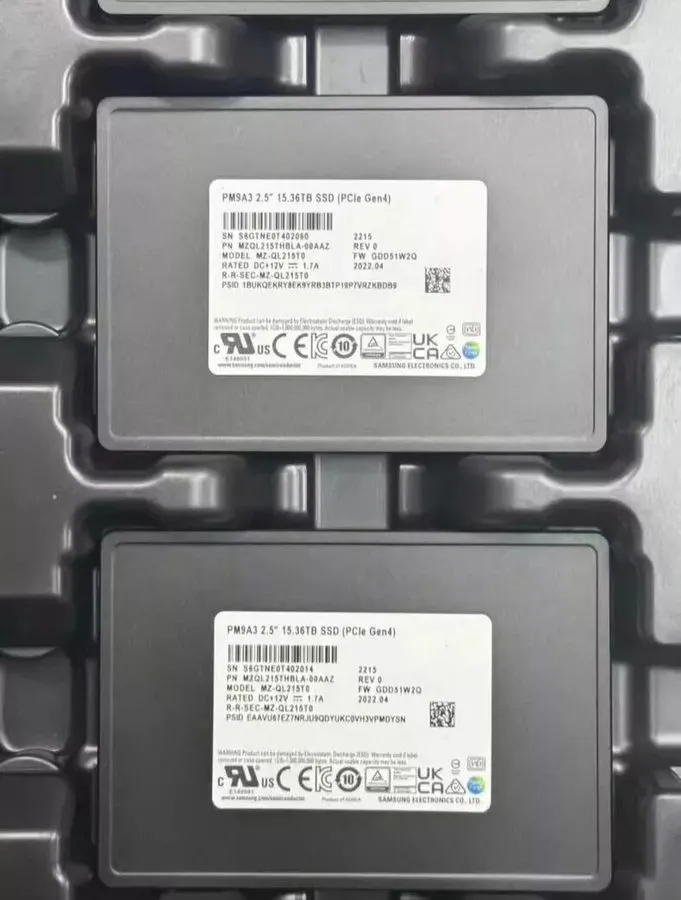 SSD-накопитель Samsung PM9A3 15.36TB Nvme 2.5inch U.2 SSD MZ-QL215T0 15TB 100% g