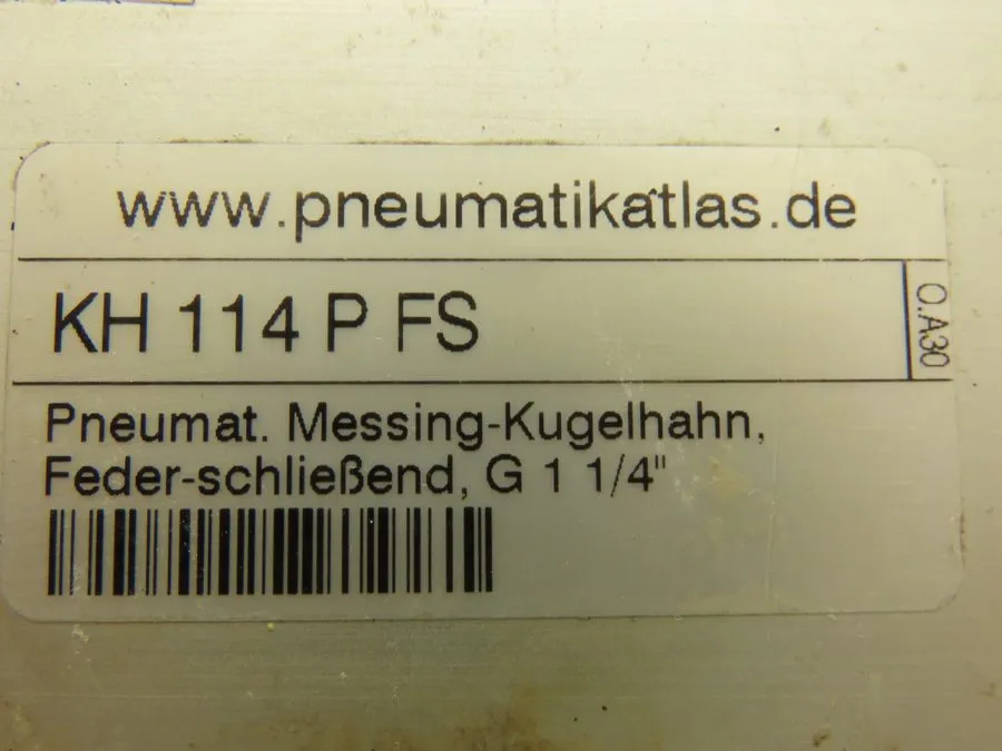 Шаровой кран Pneumatikatlas KH114PFS 1/4 Turn Pneumatic Actuator 1-1/4" Stainles