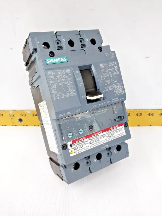 Автоматический выключатель 3VA61107HL310AA0 Siemens 3VA6 3 Pole 100A 690V Molded