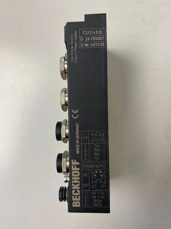 Коммутатор BECKHOFF AUTOMATION CU2608 8-PORT M12 INDUSTRIAL ETHERNET SWITCH 10/1