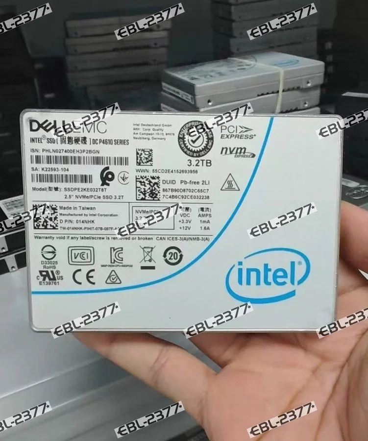 SSD-накопитель INTEL 3.2TB SSD U2 P4610 DELL EMC 02CN1T Solid State Drive SSDPE2