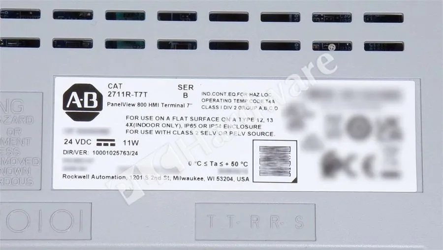 Панель оператора 2025 ALLEN BRADLEY 2711R-T7T /B PANELVIEW 800 HMI TERMINAL 7"