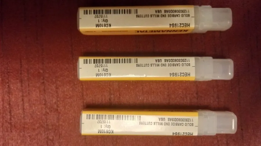 Режущий инструмент KENNAMETAL 1115698 9/32" Carbide Square End Mill 3-Flute KC61 — фото лота 1
