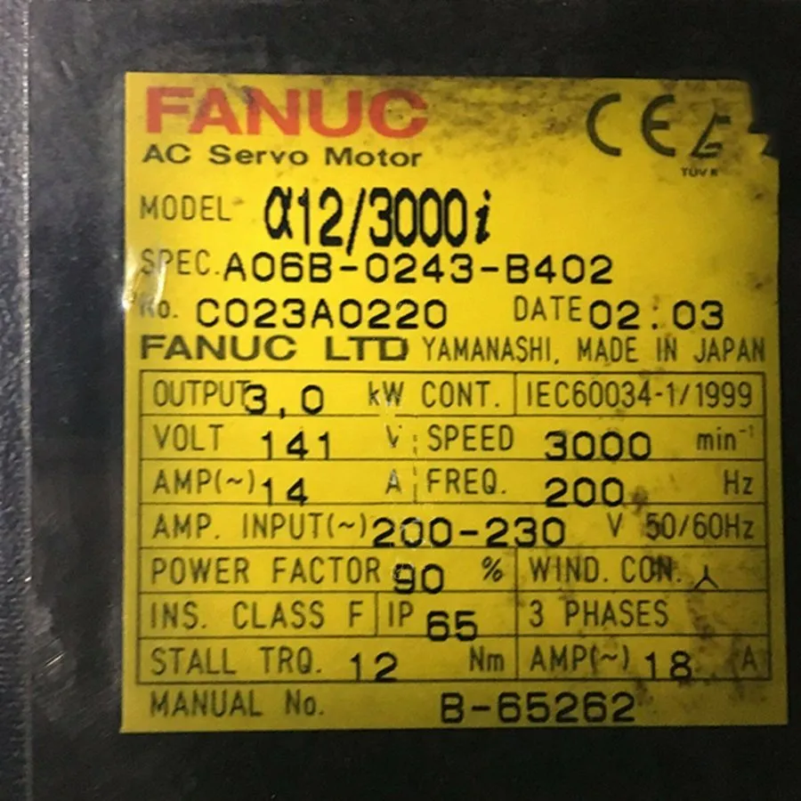 Серводвигатель Fanuc A06B-0243-B402 Servo Motor