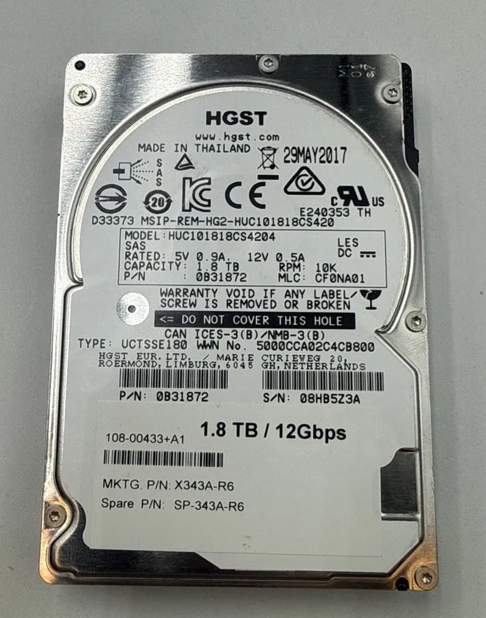 Жёсткий диск Netapp Seagate ST1800MM0018 1.8TB 10K SAS 12Gb/s 2.5" HDD 1GR201-03 — фото лота 1