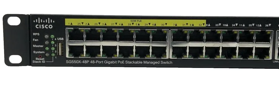 Коммутатор Cisco SG550X-48P-K9 48 Port PoE SFP 10GB Stackable Managed Switch w2 