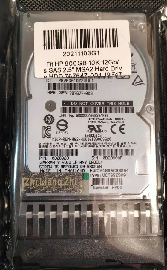 Жёсткий диск HP J9F47A 787647-001 900GB SAS 10K 2.5in 12Gbps MSA SFF ENT HDD Har