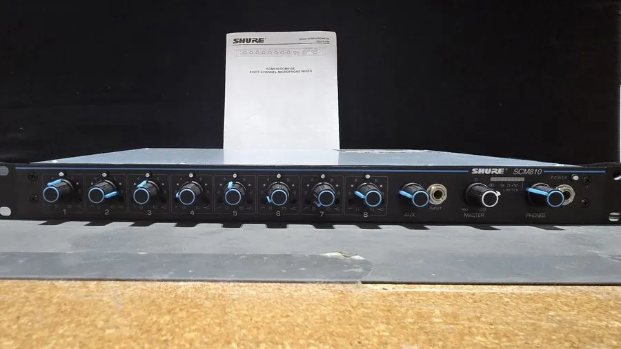Микшерный пульт Shure SCM-810 8-Channel Microphone Automatic Matrix Mixer 1RU — фото лота 1