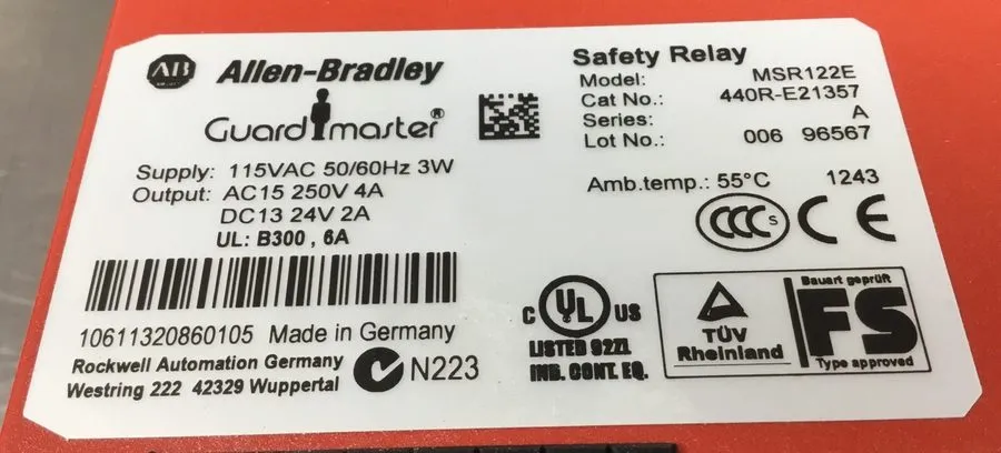 Реле безопасности Allen Bradley 440R-E21357 Series A GuardMaster Relay MSR122E 1