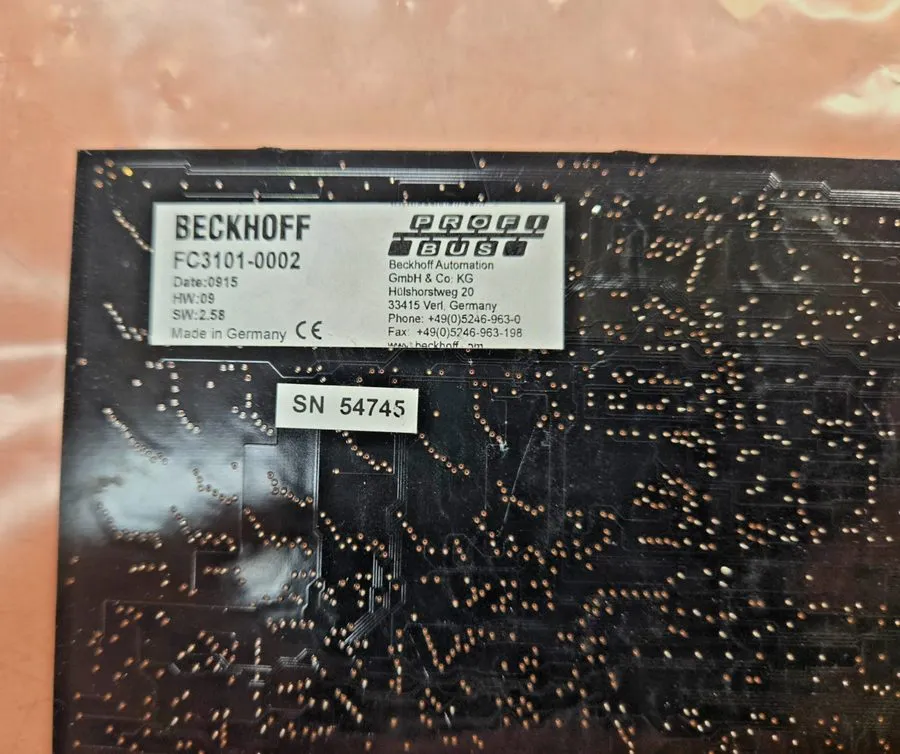 Плата BeckHoff FC3101-0002 Profibus PC Interface Card, 1 Channel, FC3101