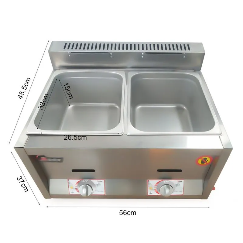 Фритюрница 12L Commercial Propane Deep Fryer Countertop Gas Fryer & 2Baskets LPG — фото лота 2