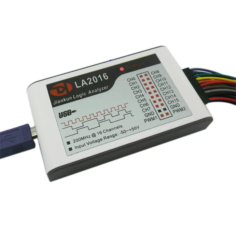 Логический анализатор LA2016 USB Logic Analyzer 16 Channels 200MHz Max Sample Ra