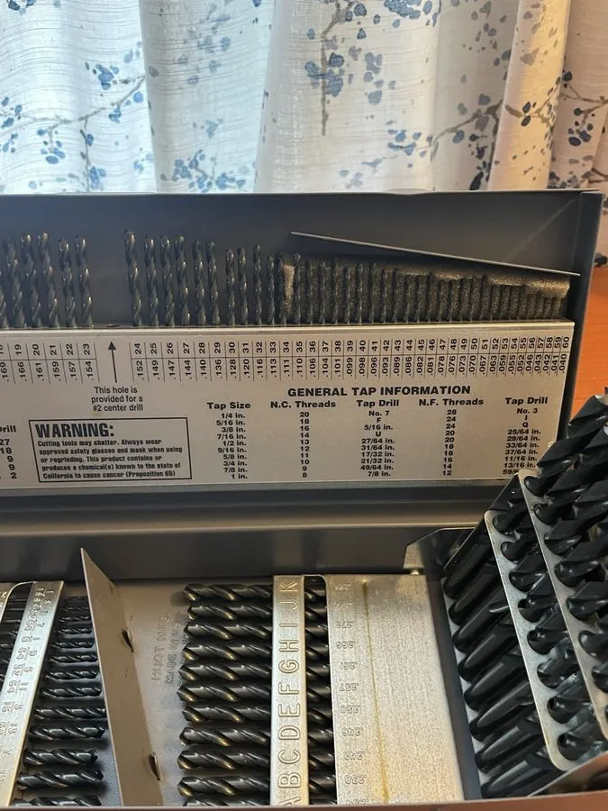 Режущий инструмент Cle-Line C21127 Jobber Drill Bit Set 1/16" to 1/2" 118 Deg — фото лота 2