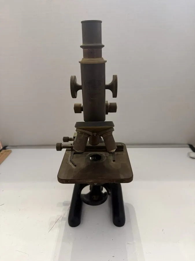 Объектив микроскопа Antique Carl Zeiss Jena Microscope No.96059 w/ 10x 40x 90x O — фото лота 1