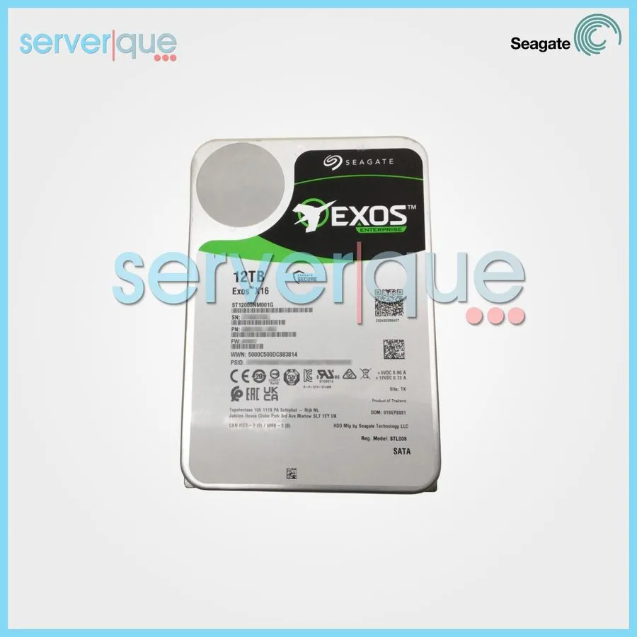Жёсткий диск Seagate Exos X16 ST12000NM001G 12TB Hard Drive Internal SATA/600 72 — фото лота 1
