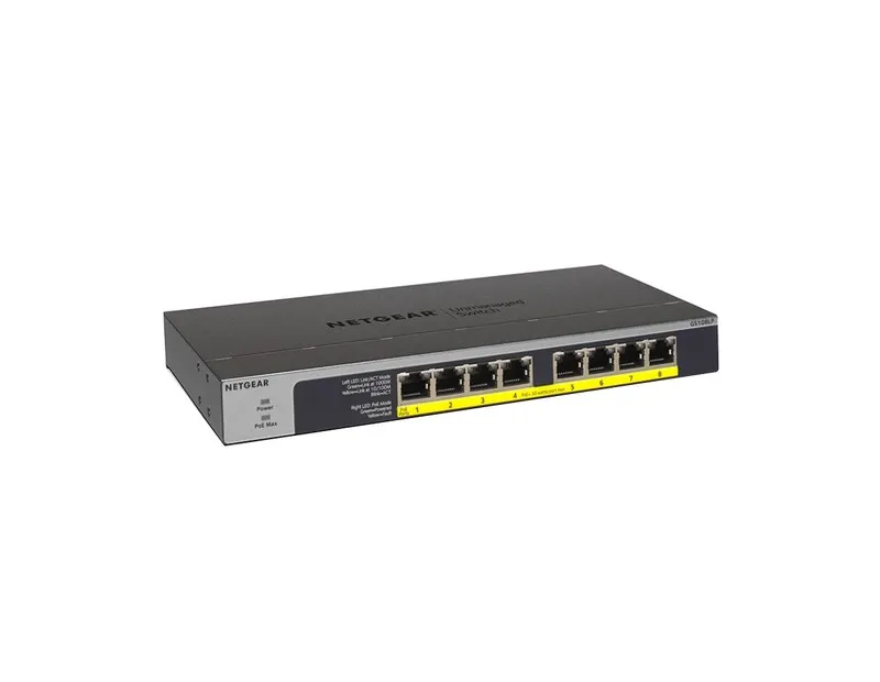 Коммутатор NETGEAR BUSINESS GS108LP 8 Port Gigabit Ethernet 60 W PoE+ Switch