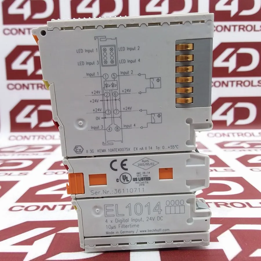 Модуль ввода-вывода Beckhoff EL1014 EtherCAT Terminal 4-Channel Digital Input 24