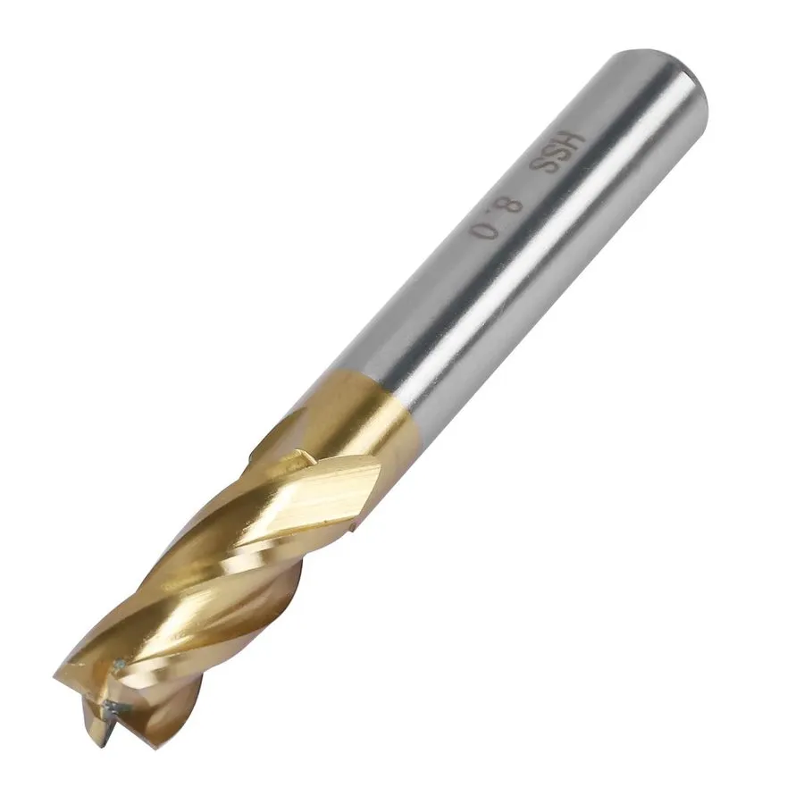 Режущий инструмент 4-Flute Titanium Coat Carbide End Mill Bits, 5/16 Inch/8 Mm H — фото лота 2
