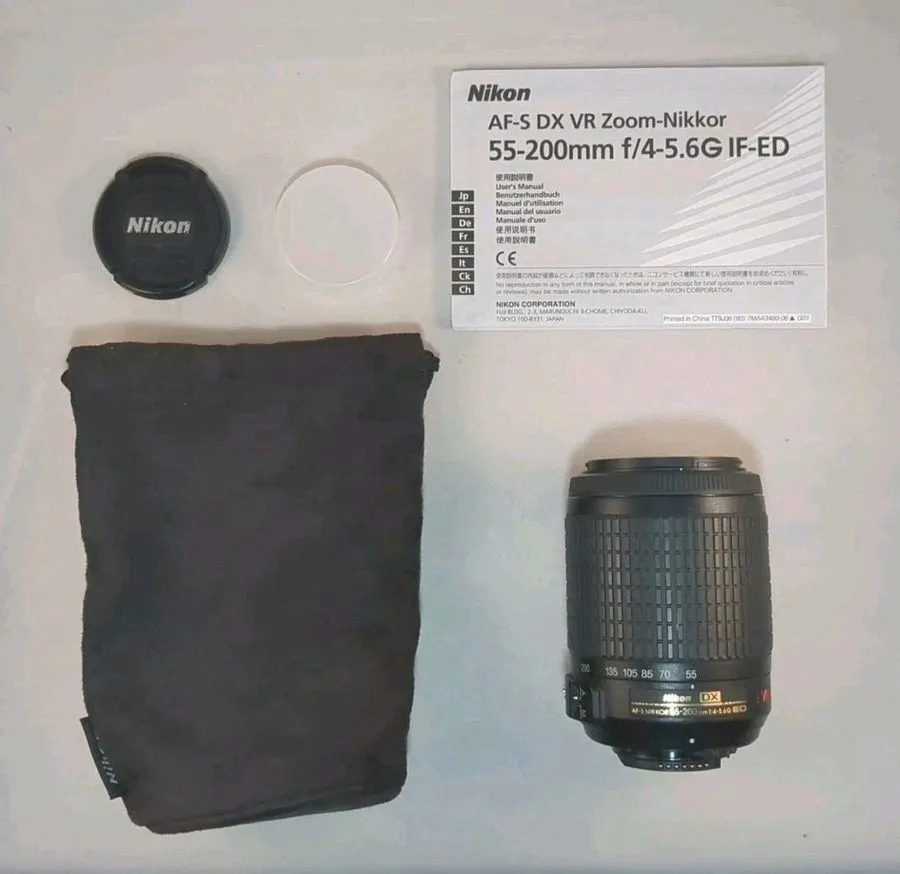 Объектив Nikon Zoom-NIKKOR 55-200mm f/4.0-5.6 DX G SWM AF-S VR IF A/M ED Lens