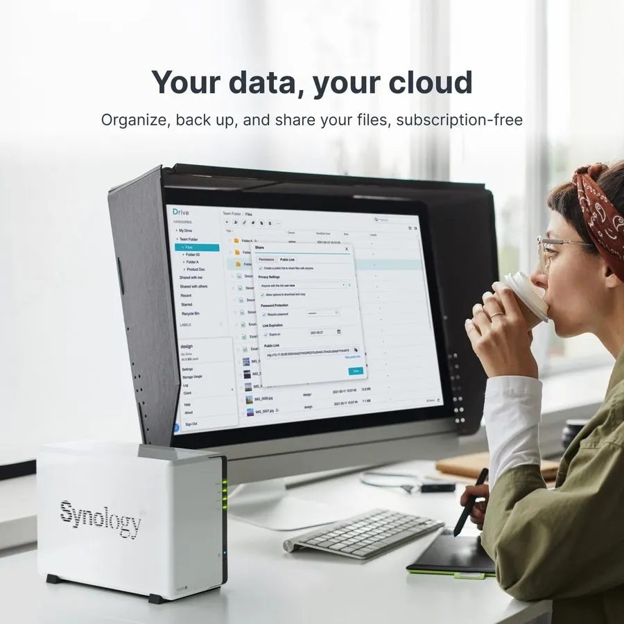Сетевое хранилище Synology 2 Bay DiskStation DS223j Diskless