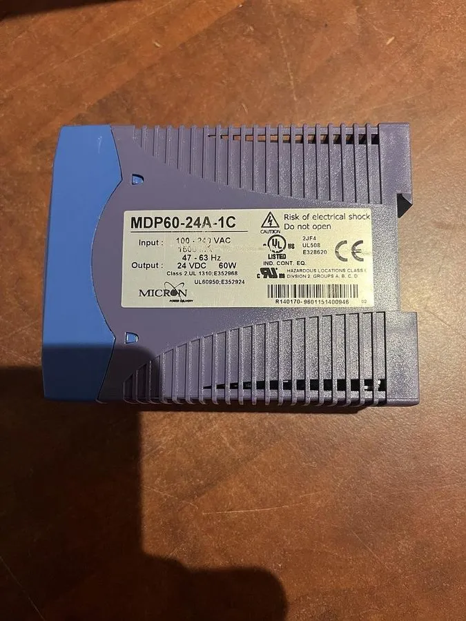 Блок питания MICRON MDP60-24A-1C DC POWER SUPPLY DIN RAIL MOUNT 100-240V IN 24VD