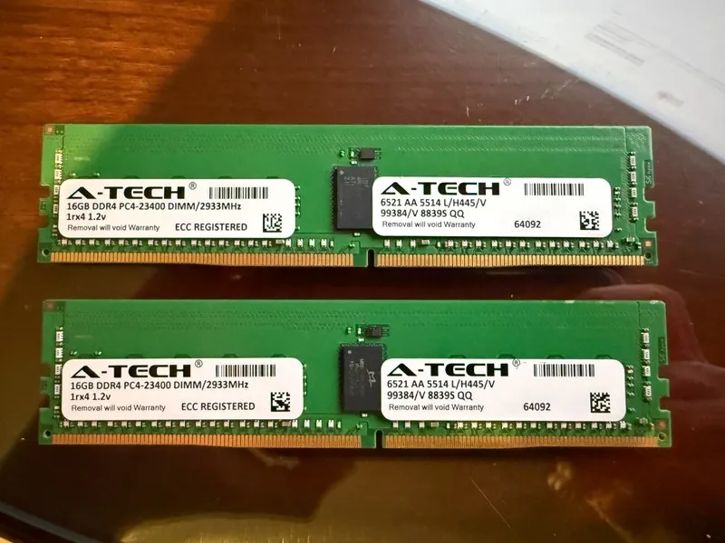 Модуль памяти A-Tech 128GB 4x 32GB 2Rx4 PC4-25600R RDIMM DDR4 3200 ECC REG Serve