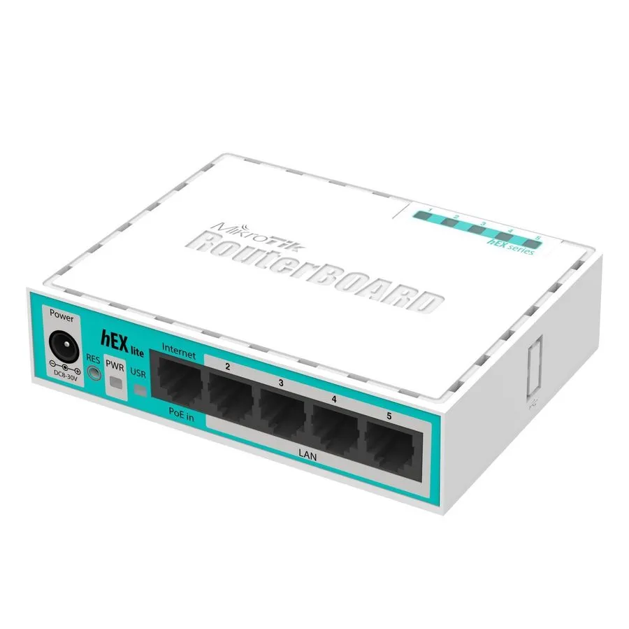 Маршрутизатор ROUTERBOARD Hex Lite 5 Ports Router 5 X 10/100 Poe OSL4 RB750r2 MI