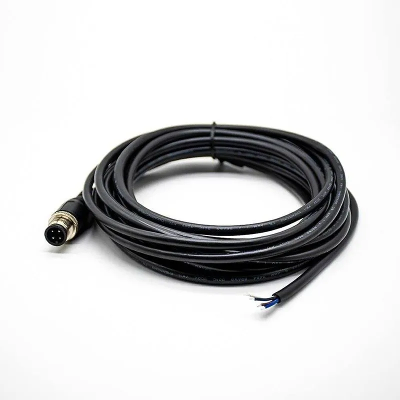 Разъём M12 Connector A Code Male Straight Aviation Plug Electrical 4 Pin 5M/16.4 — фото лота 2