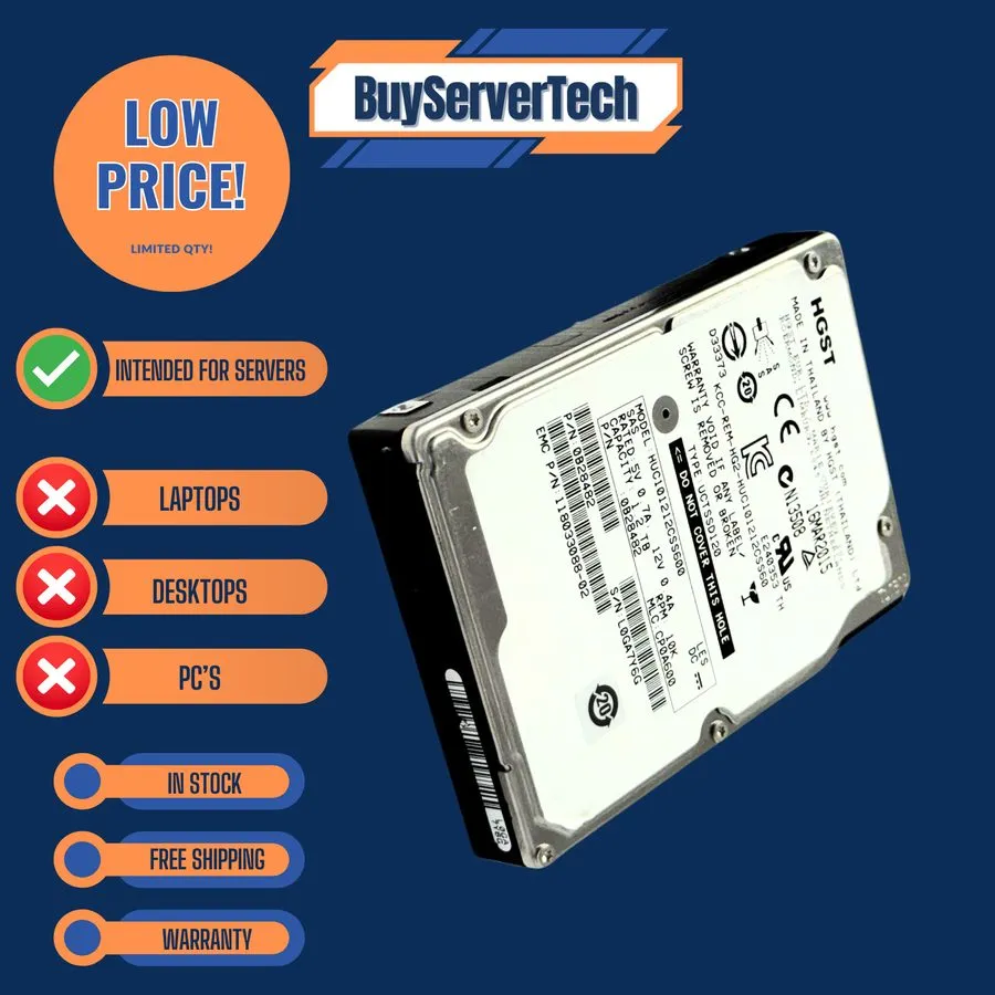 Жёсткий диск HGST HUC101212CSS600 0B28482 1.2TB 10K RPM 6Gb/s 2.5" SAS HDD Hard 