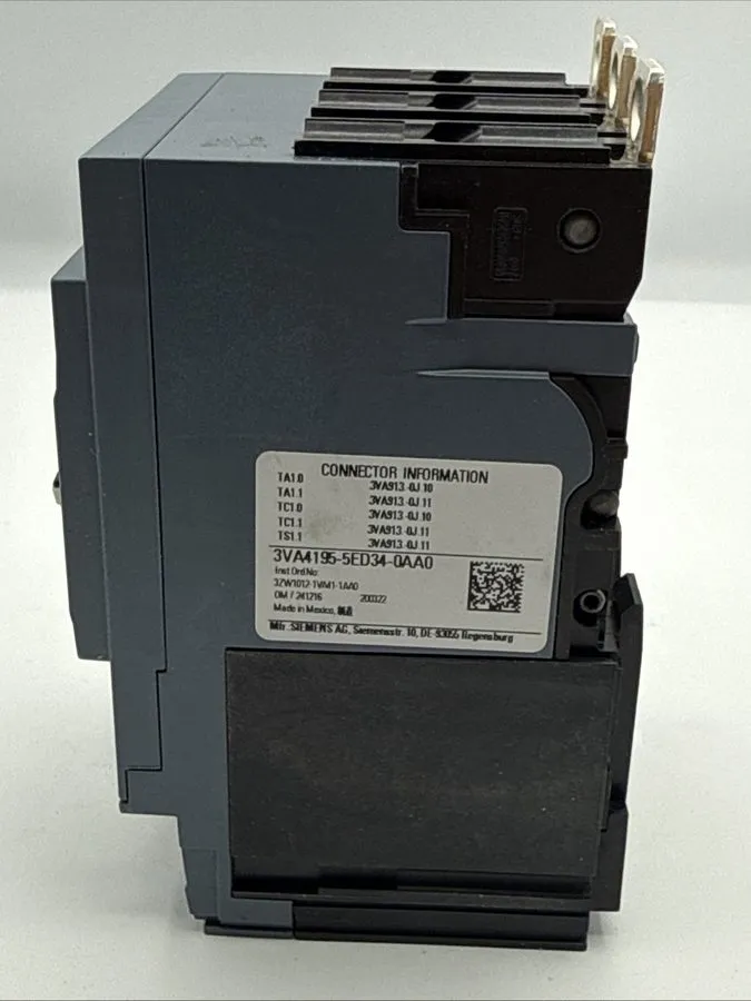Автоматический выключатель 1 Siemens 3VA4195-5ED34-0AA0 3 Pole 15 Amp Circuit Br
