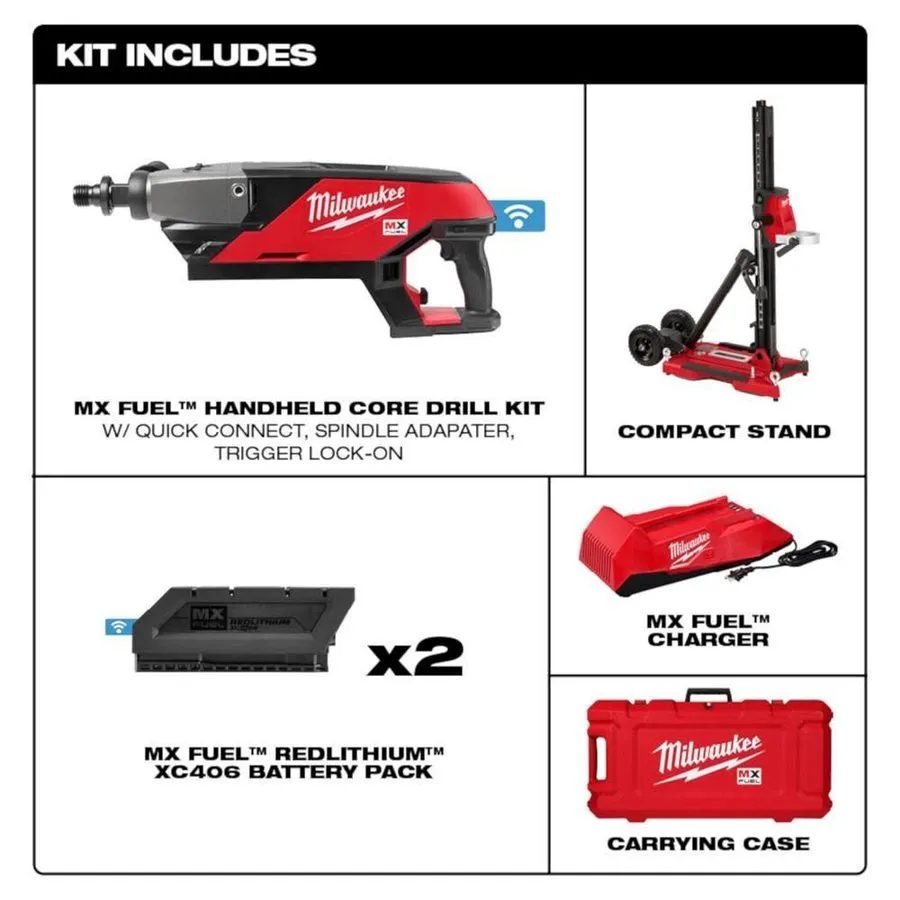 Оборудование Milwaukee Tool Mxf301-2Cxs Mx Fuel Handheld Core Drill Kit W/Stand