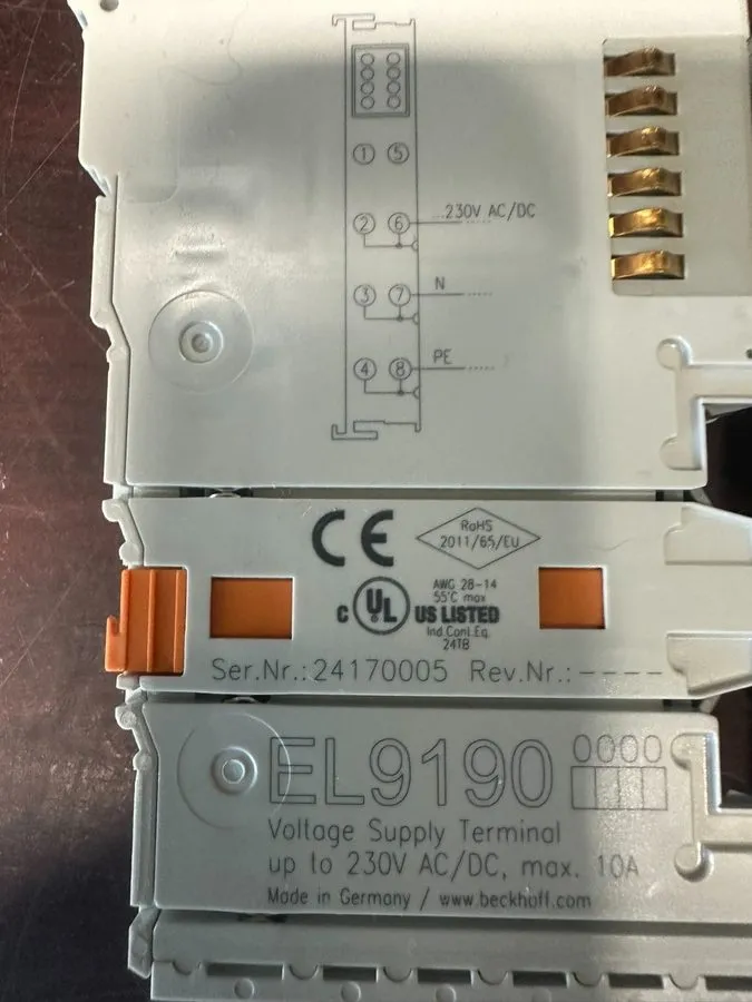 Модуль ввода-вывода Beckhoff EL9190, Modules Shipped Priority Mail