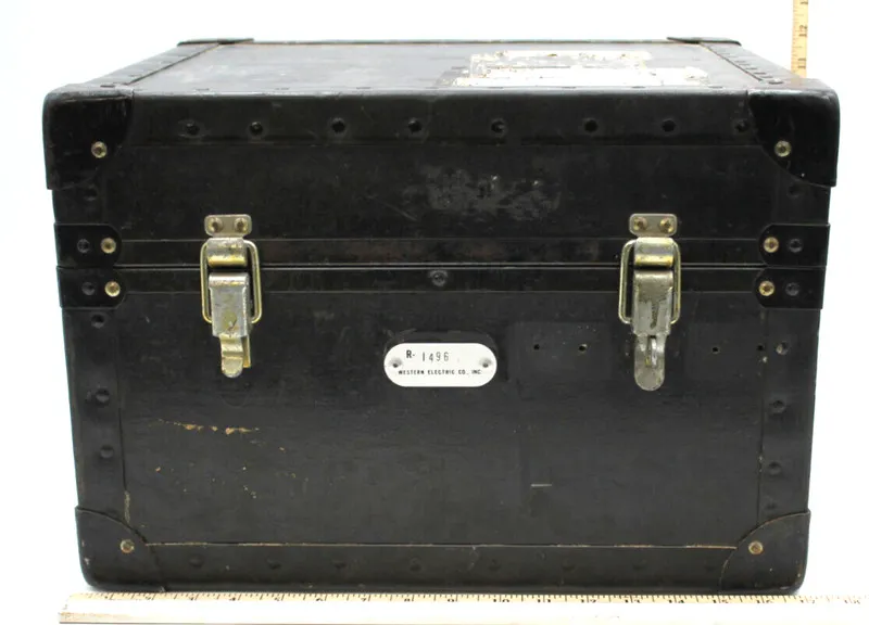 Таль 11x15x17" Large WESTERN ELECTRIC Vtg Industrial Carrying Case R-1496 HOIST  — фото лота 1