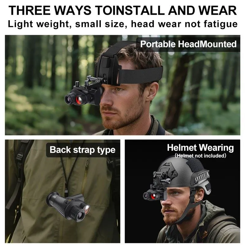 Оптико-электронная система MINI 4K Night Vision Camera IR Monoculars Head-Mounte — фото лота 2