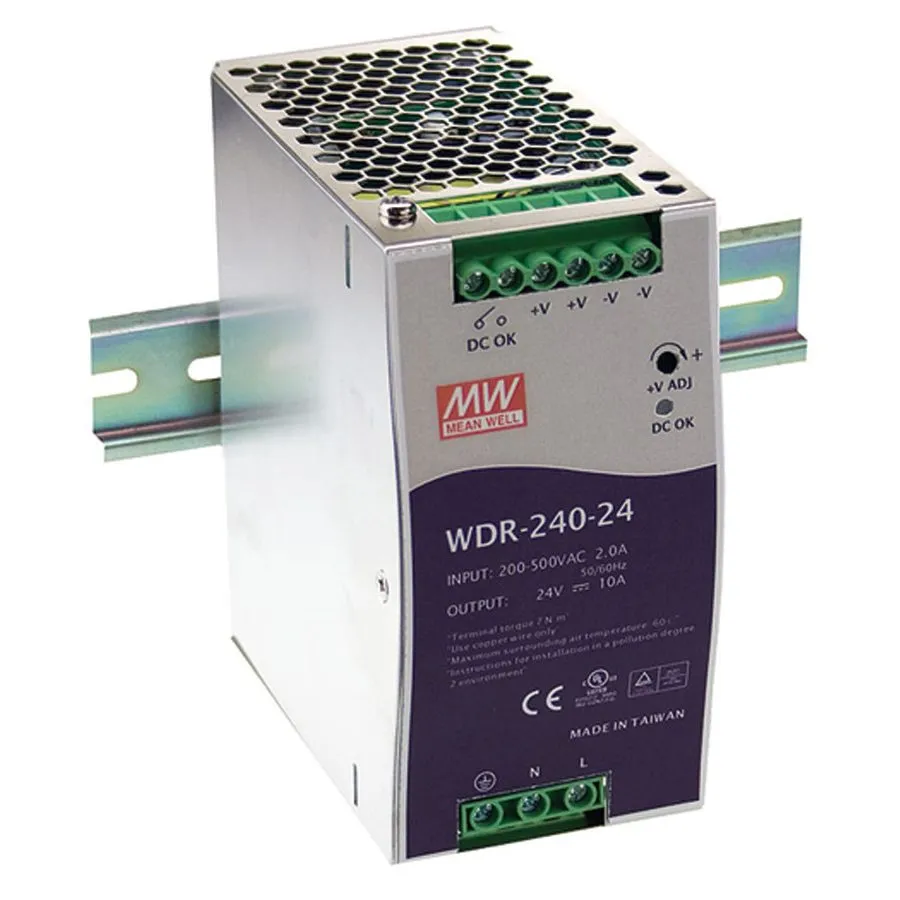 Блок питания MEAN WELL WDR-240-24 240W 24V 10A DIN Rail Industrial Power Supply