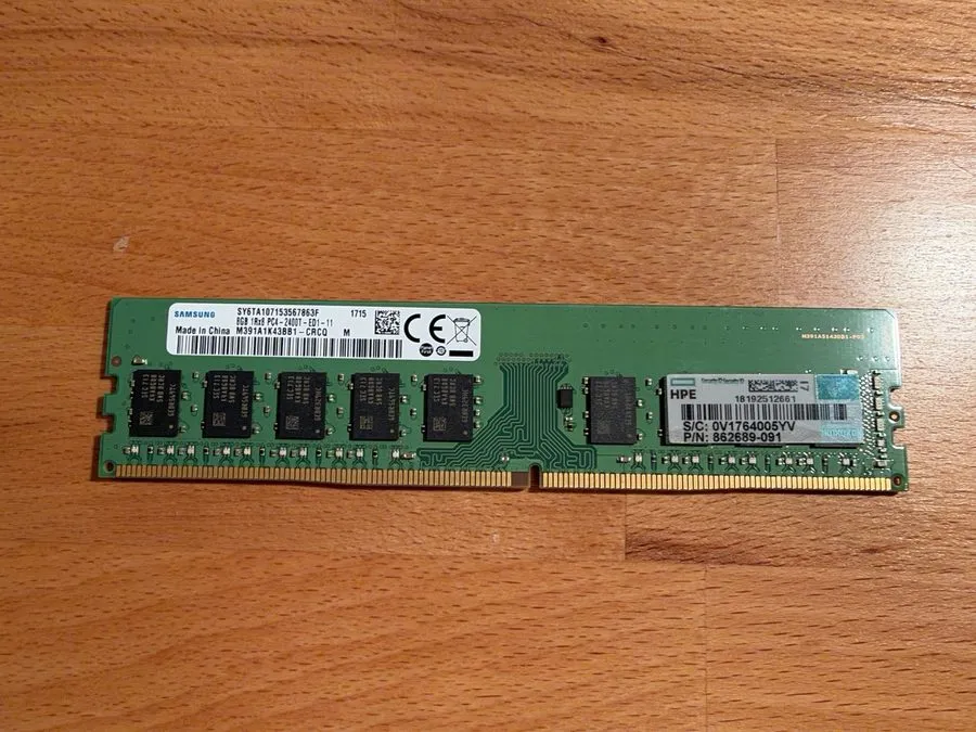 Модуль памяти HPE 16GB 2x8GB DDR4-2400 ECC UDIMM Server RAM 862689-091 869337-00 — фото лота 1