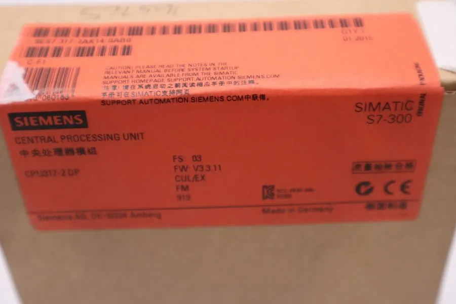 ПЛК SIEMENS 6ES7 317-6FF04-0AB0 SIMATIC S7-300 Central Processing Unit