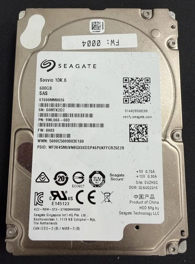 Жёсткий диск Seagate Savvio 10K.6 600GB ST600MM0026 9WL066-003 2,5" 10K 6G SAS H