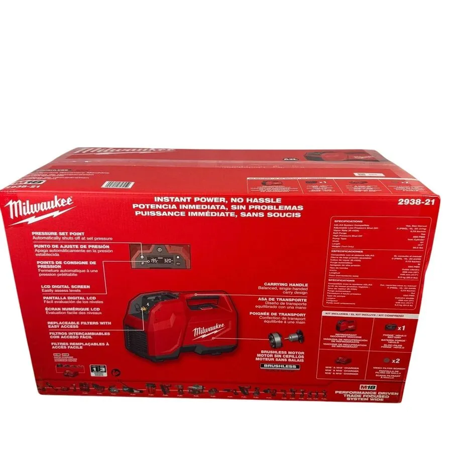 Станция обслуживания кондиционеров Milwaukee 2938-21 M18 18V Lithium-Ion Brushle