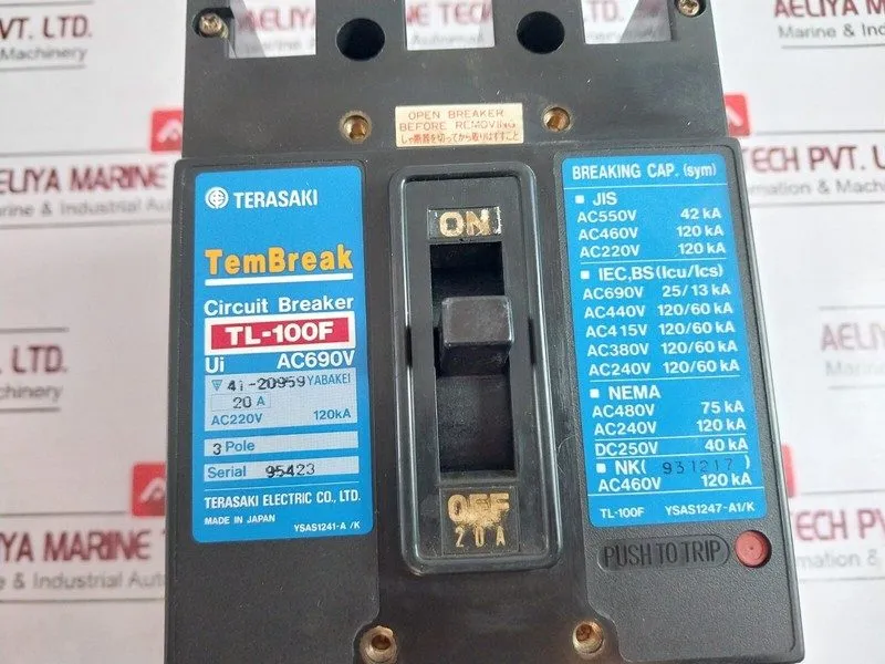 Автоматический выключатель TERASAKI TL-100F Tembreak Circuit Breaker 3 Pole AC69