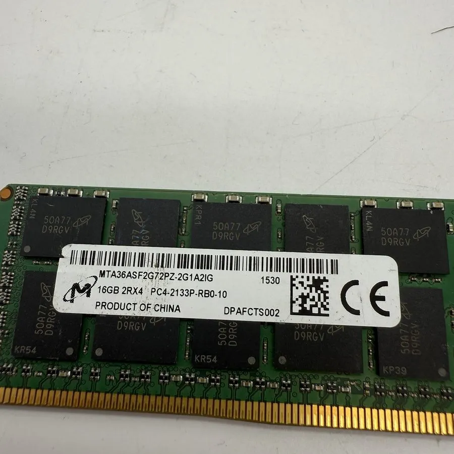 Модуль памяти Micron 16GB 2Rx4 PC4-2133P DDR4 MTA36ASF2G72PZ-2G1A2IG Server RAM — фото лота 1