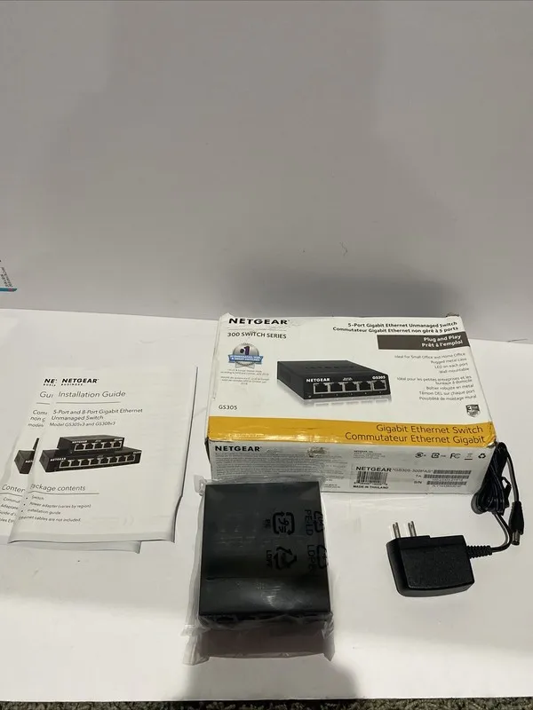 Коммутатор NETGEAR GS305300PAS 5 Port Gigabit Ethernet Unmanaged Switch