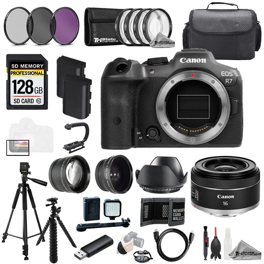 Объектив Canon EOS R7 + RF 24-105mm f/4 L IS USM Lens+128GB+Ext Bat+ Filtr MEGA 